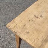 Old rustic farm table made in 1900s in oak - 1m22