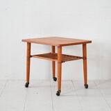 Table basse à roulettes des années 50