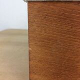 Scandinavian square wall lamp perspex and teak, ceiling lamp