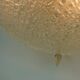 vintage kaiser ice glass ceiling LAMP flush mount 60/70's relief surface