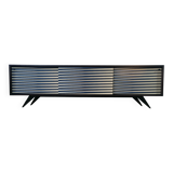 Vintage Scandinavian Modern Sideboard Hand-Painted Pattern, Denmark 1960s