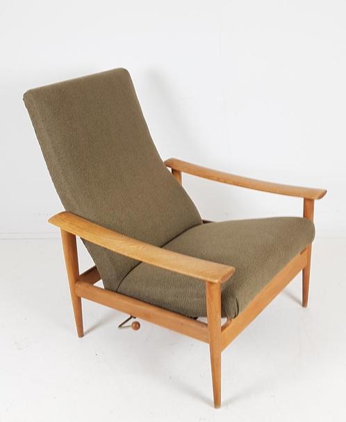 Fauteuil Danois Vintage Ajustable | fauteuil relax vert