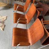 Ensemble de 6 fauteuils - Bois & métal -