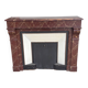 Wooden fireplace mantel imitating marble
