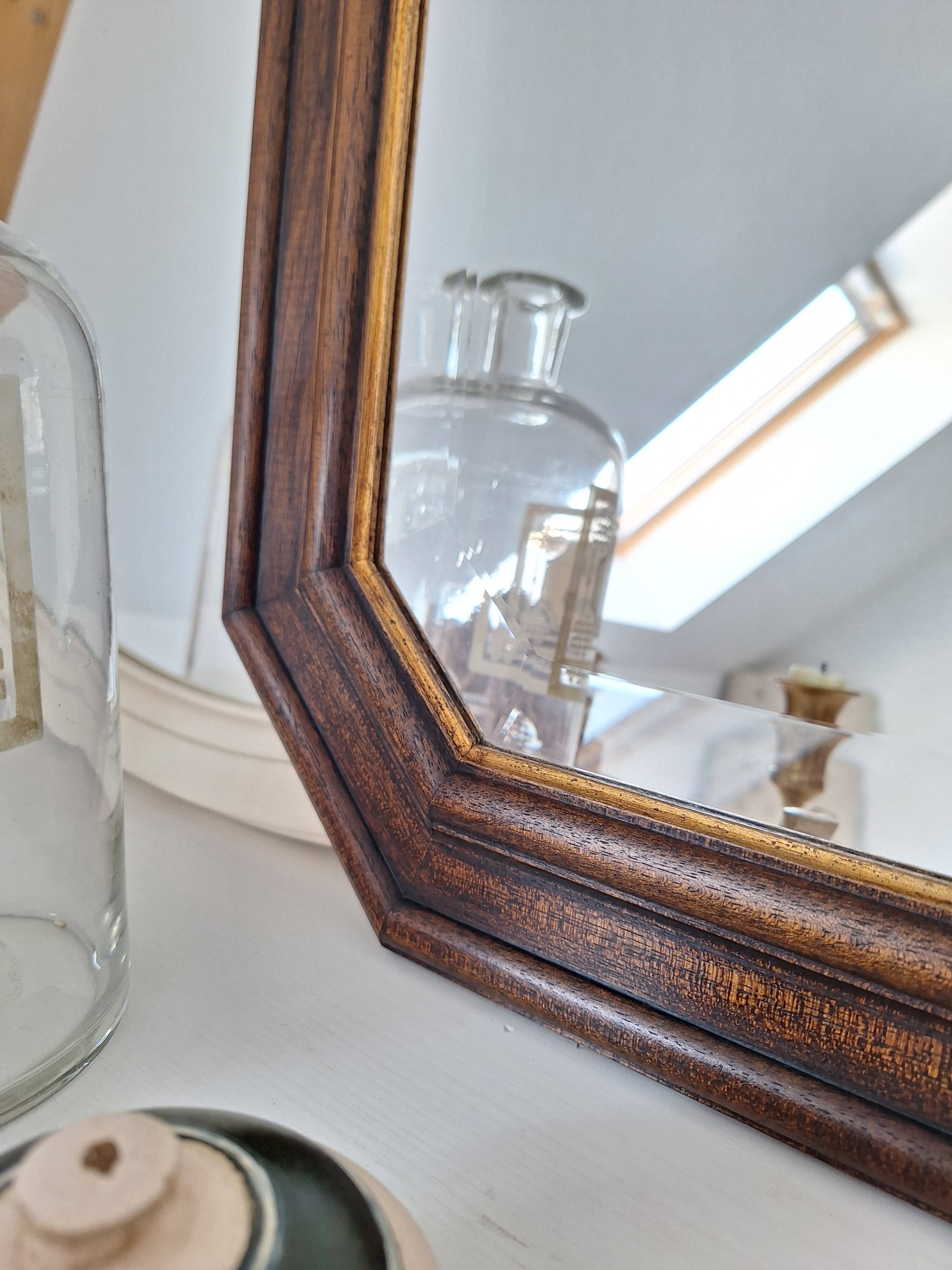 Vintage octagon mirror