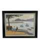 Impressionist Boat Seascape Oil Painting, Framed