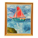 Original Swedish Oil on Panel – “Sailboat on the Water” by U. Ekshard – Signed – Dated 1971 – Vintage & Framed