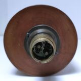Vintage solid oak lamp base stamped H.44 cm