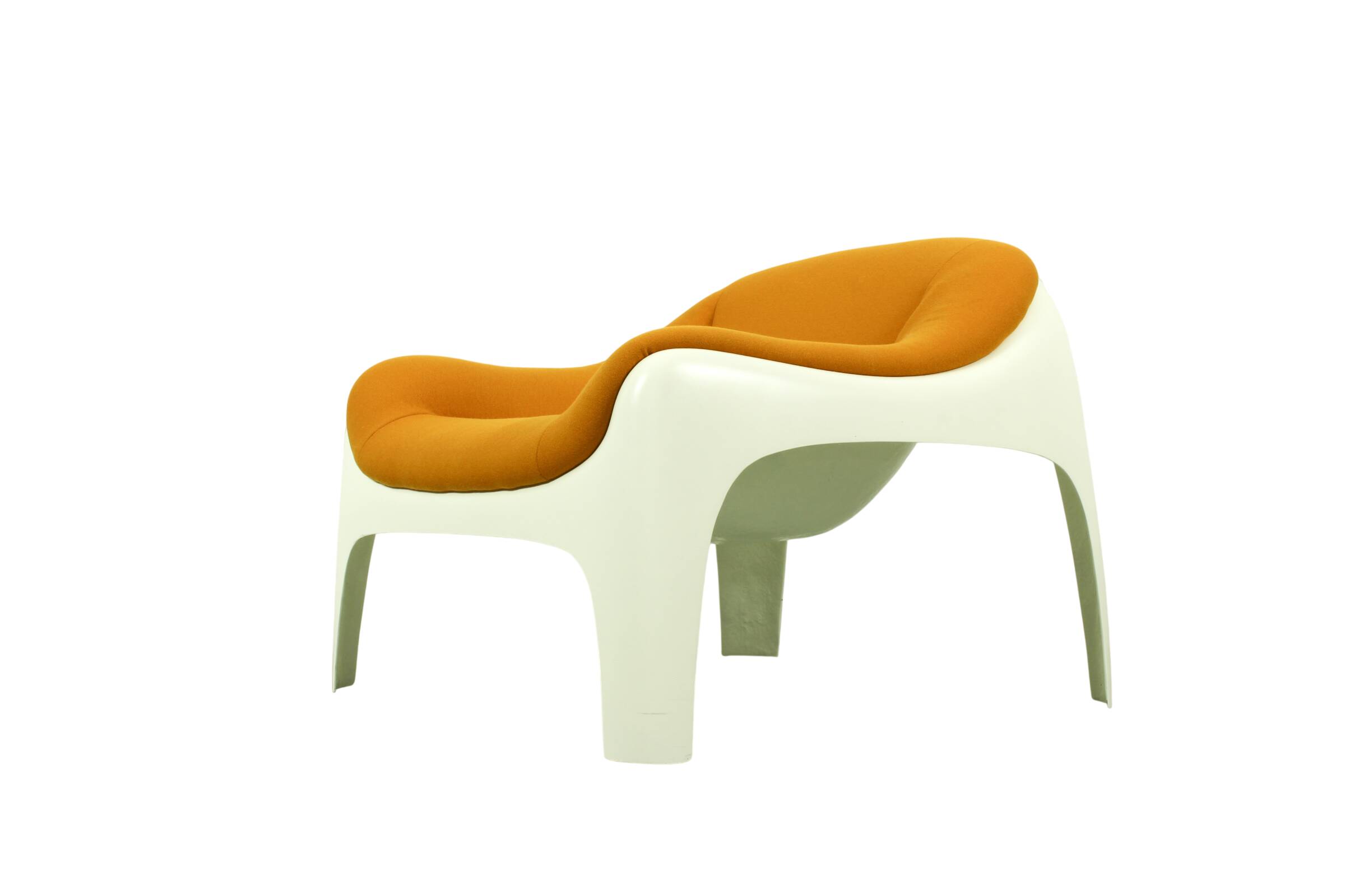 Rare Space Age Fiberglass Lounge Chair by Sergio Mazza for Artemide