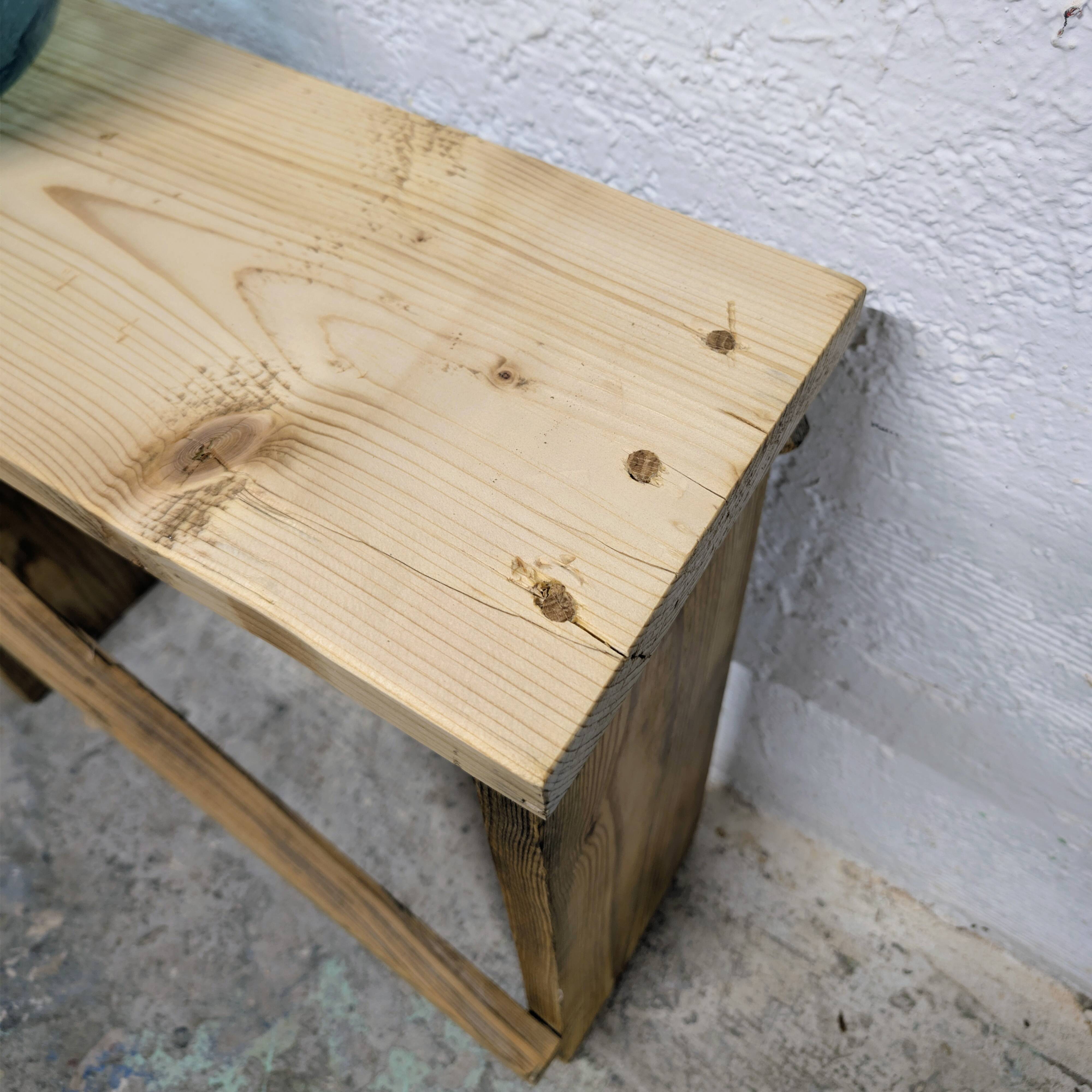 Small rustic bench
