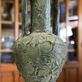 Important patinated terracotta vase