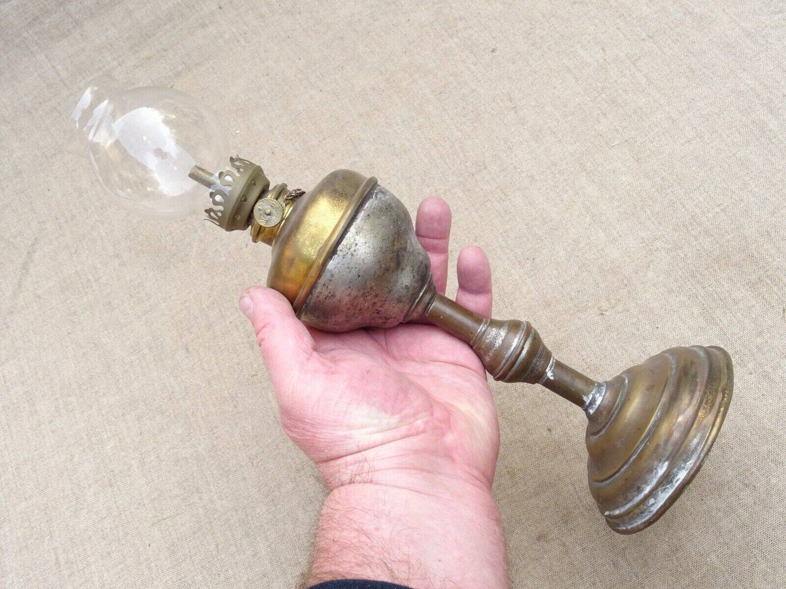 Ancien lampe à essence sur pied bruleur M.B. Maris et Besnard