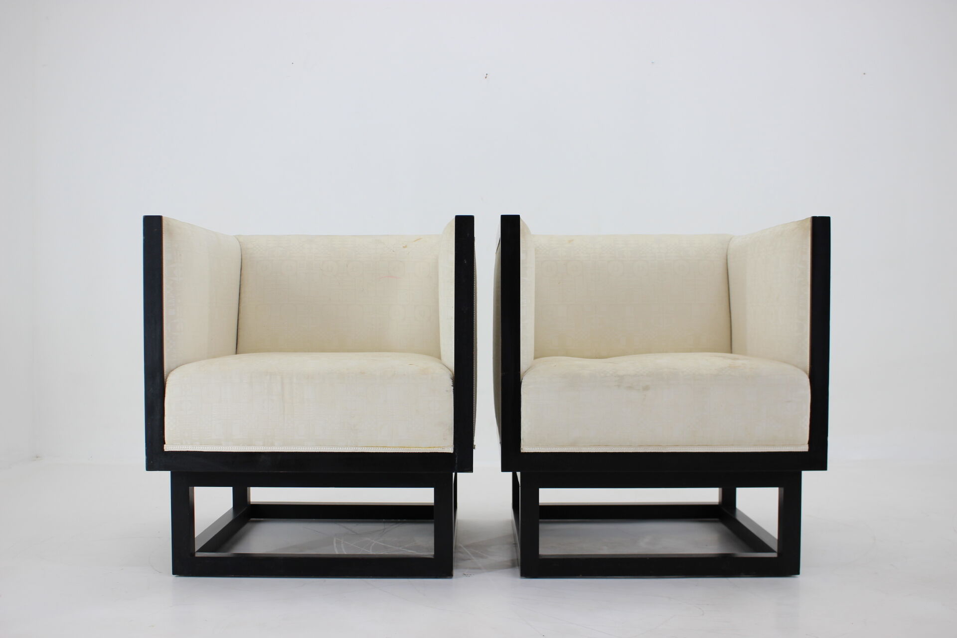 Josef Hoffmann Pair of Cabinet Chairs by Wittmann, Austria