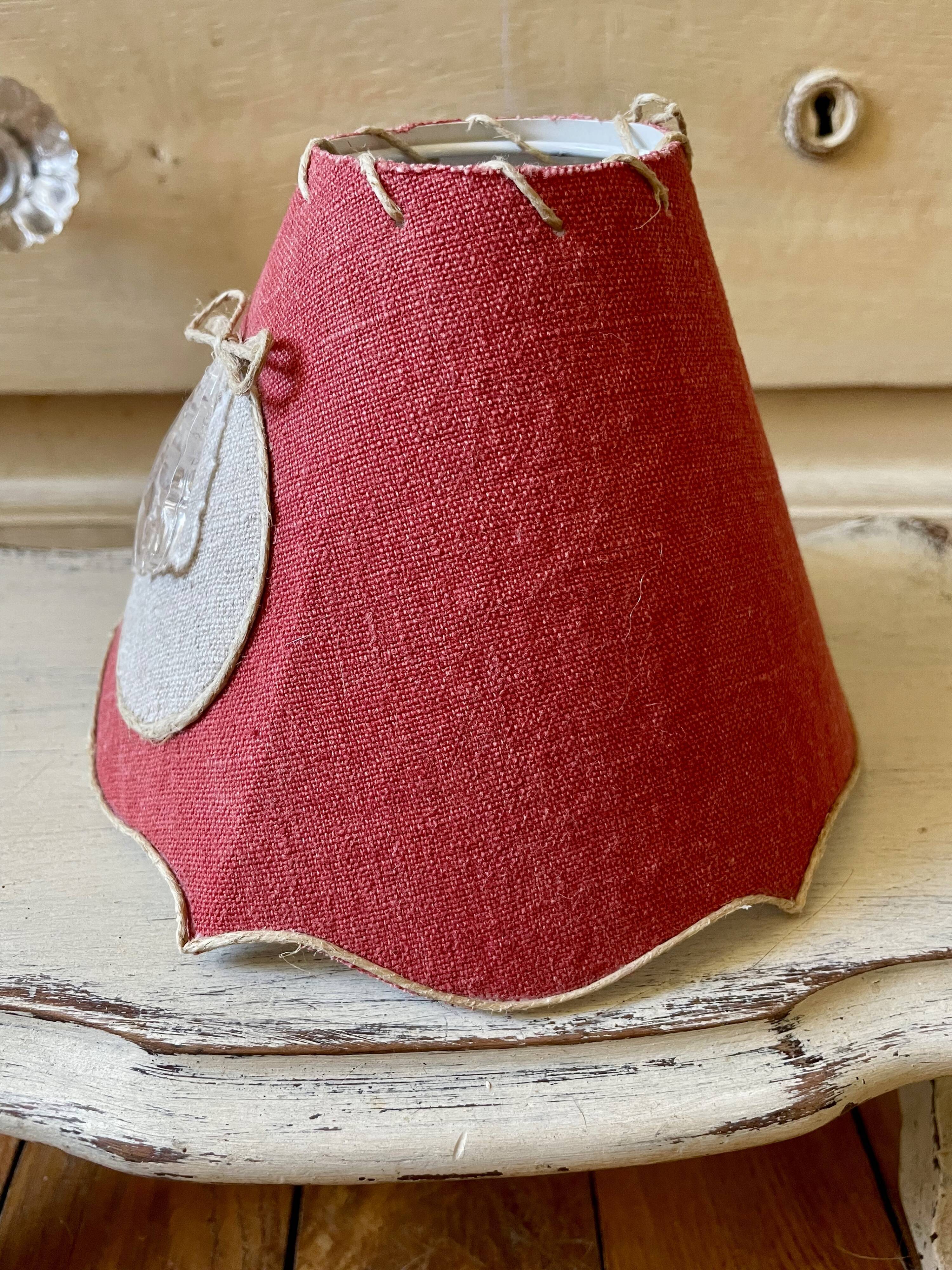 Lampshade linen canvas grapevine