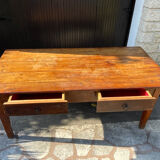 Antique farmhouse table in solid oak, 1900