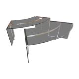 2 glass desks by Radice & Gallotti, 1970