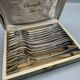 Set of 12 Christofle dessert forks made in France