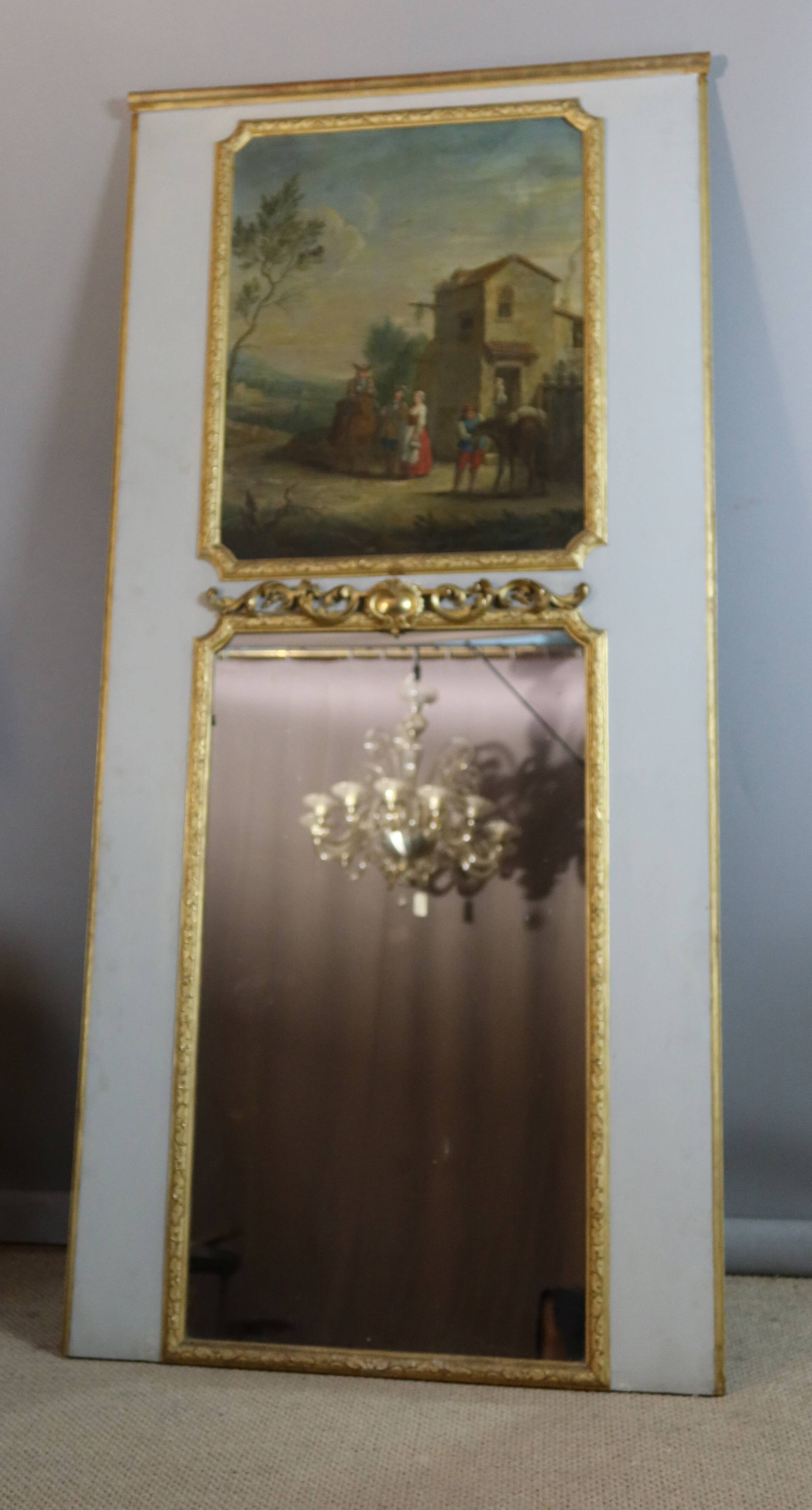 19th century trumeau mirror