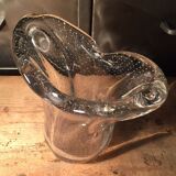 Bubbled blown glass vase Val St Lambert