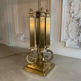 Imposing brass lamp, Deknudt, Belgium, 1970