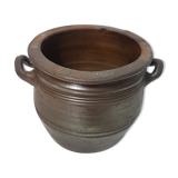 Old varnished sandstone pot