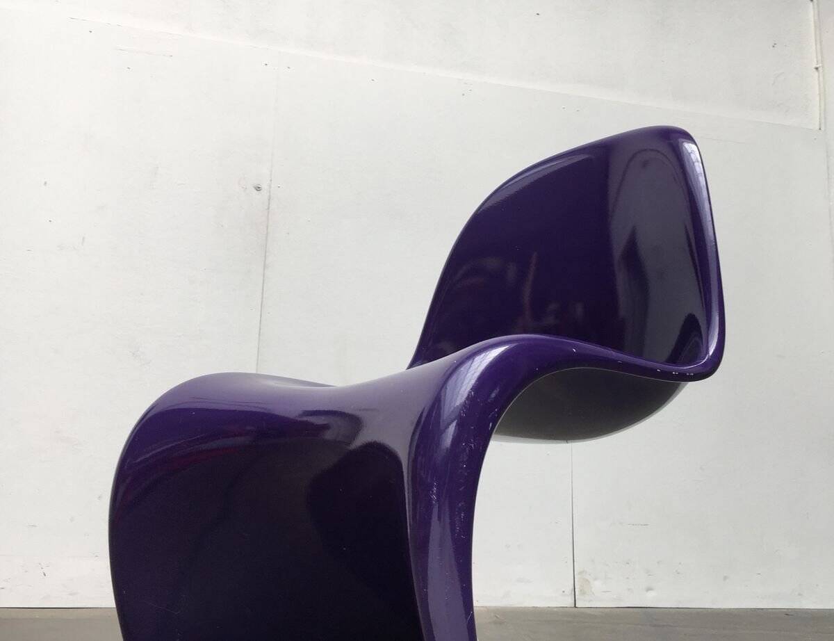 Mid-century Panton side chair set by Verner Panton for Herman Miller, 1960s.