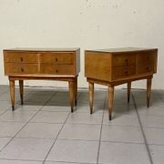 Commodini Mid-Century moderni in stile italiano, anni '50, set di 2