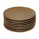 Set of 8 dessert plates Grès CNP Village France