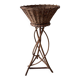 60s rattan plant stand