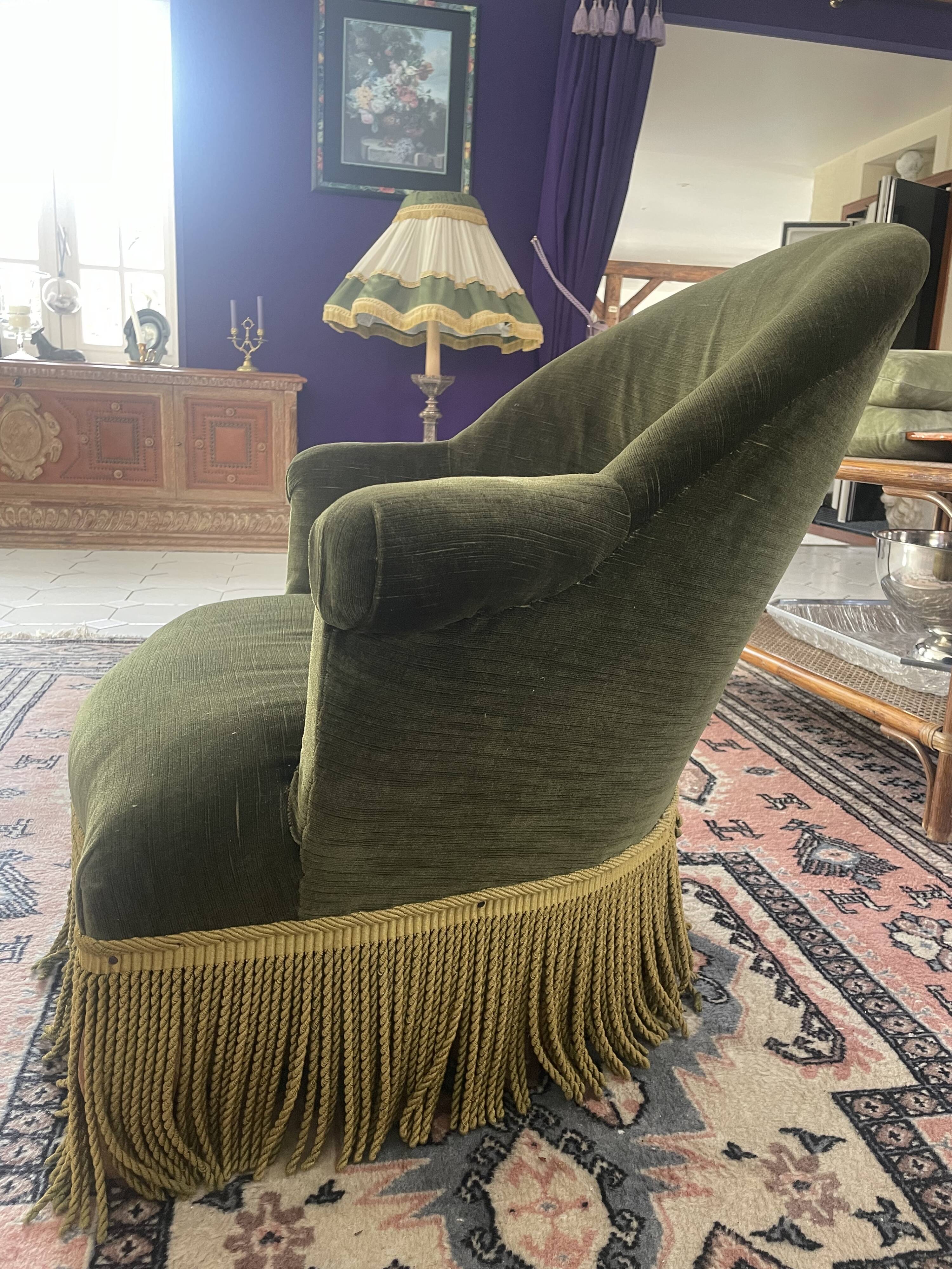 Pair of toadstool armchairs