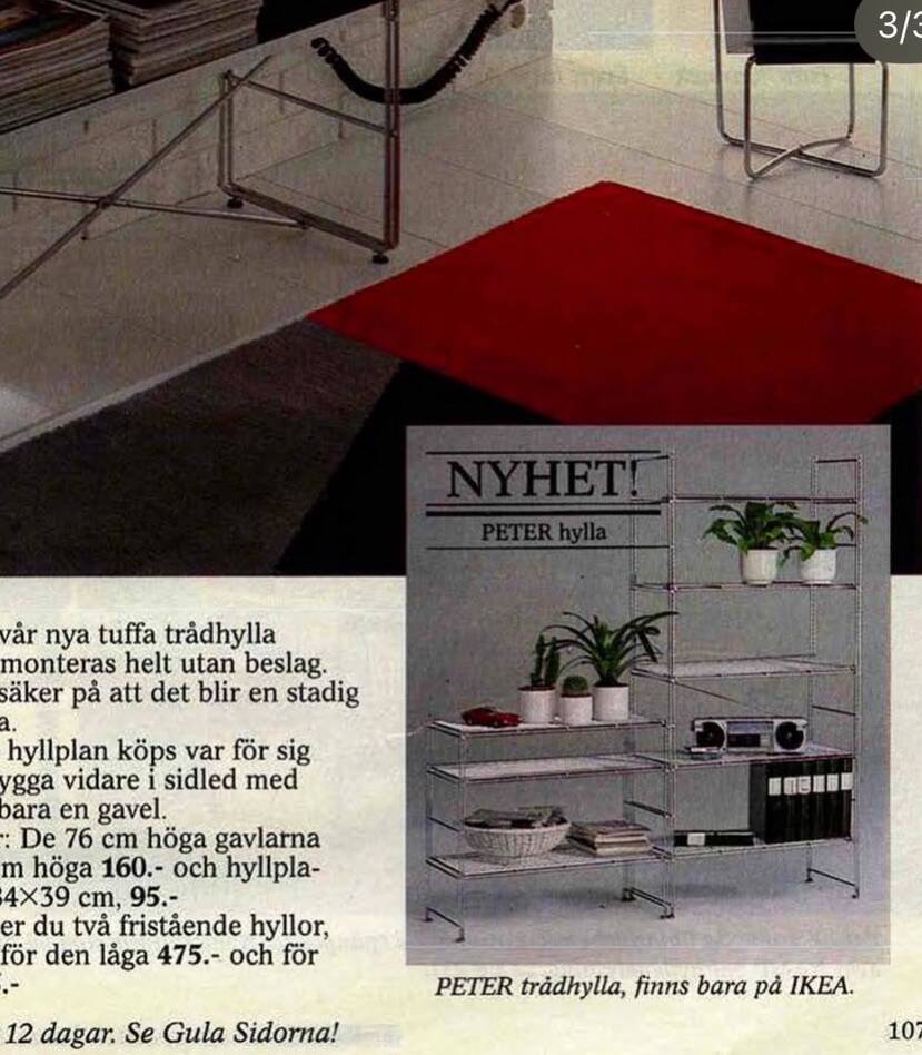 Large freestanding shelf Peter, Niels Gammelgaard for Ikea, 1980s