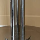 Lampadaire vintage moderniste « modèle 44 » Perzel métal chromé et verre sablé