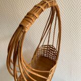 Wooden wicker basket