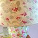 Vintage XXL lamp with pink flowers – Ceramic vase & matching lampshade