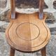 Ensemble de chaises et tabourets rustiques en chêne sculpté, 1950
