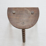 Tripod stool with turned feet