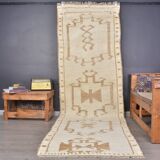White Kurdish Hallway Runner sku 2409