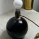 Black opaline glass globe lamp
