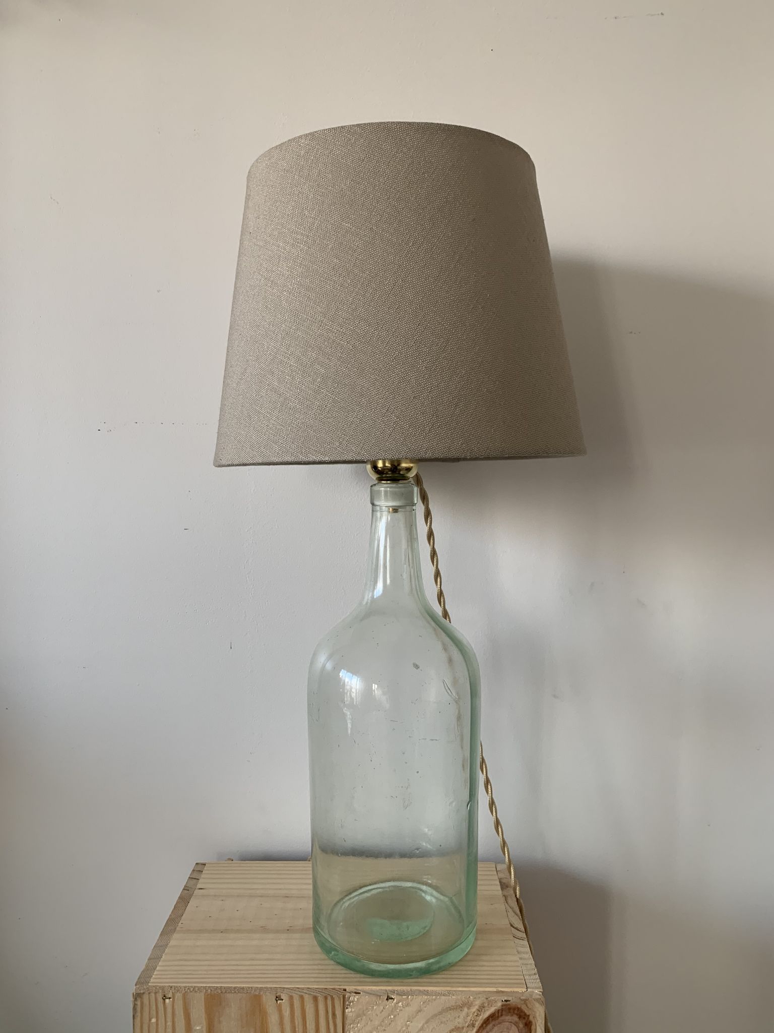 Lampe dame jeanne ancienne