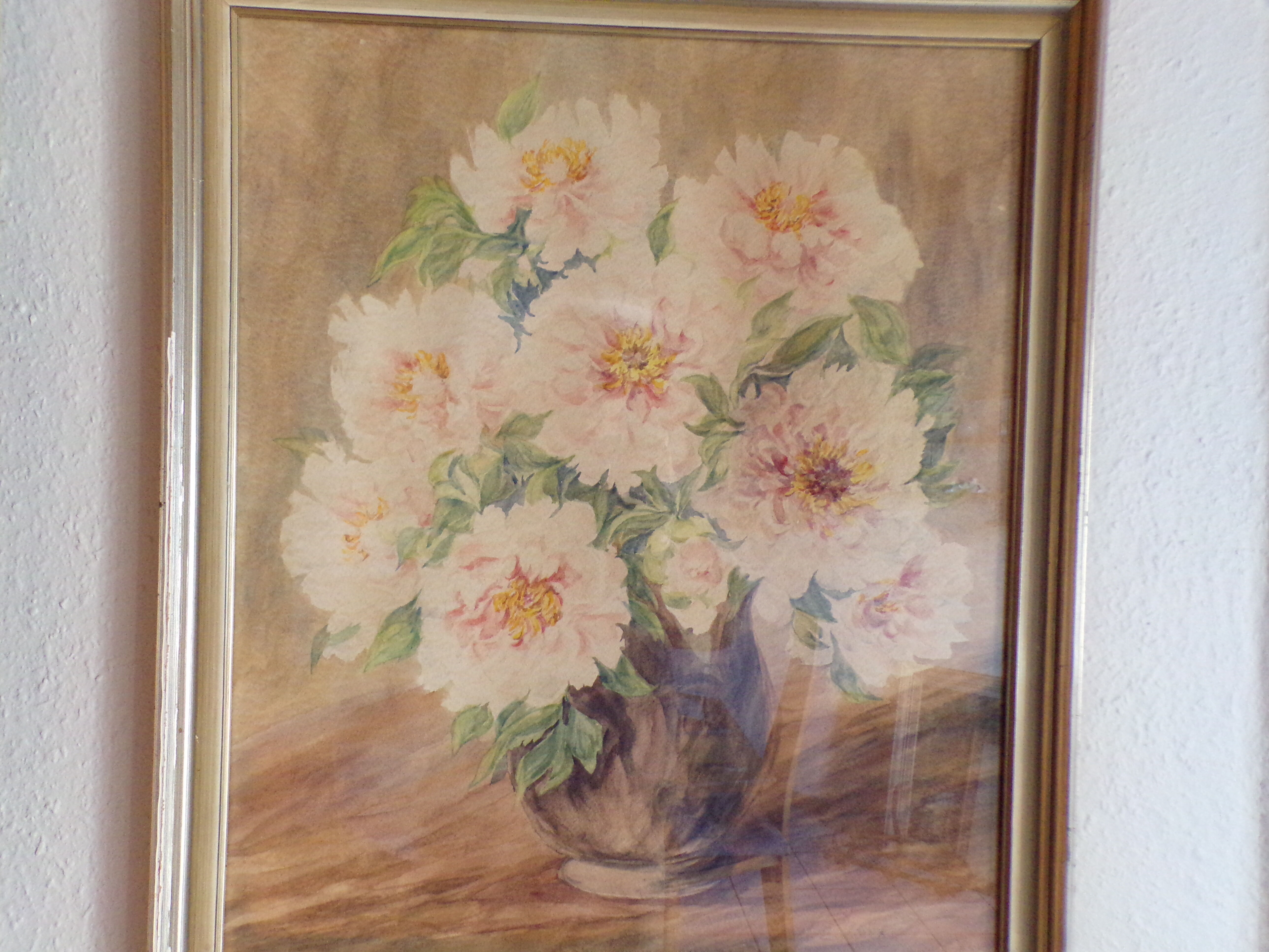 Aquarelle nature morte bouquet de fleurs