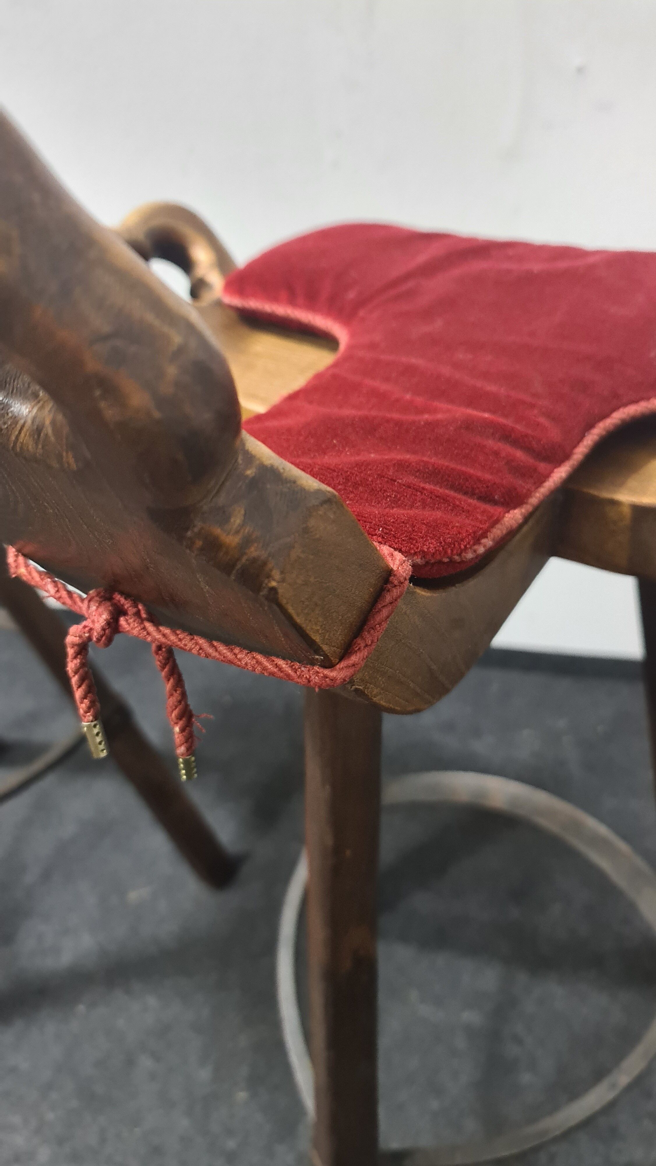 Three vintage Spanish bar stools