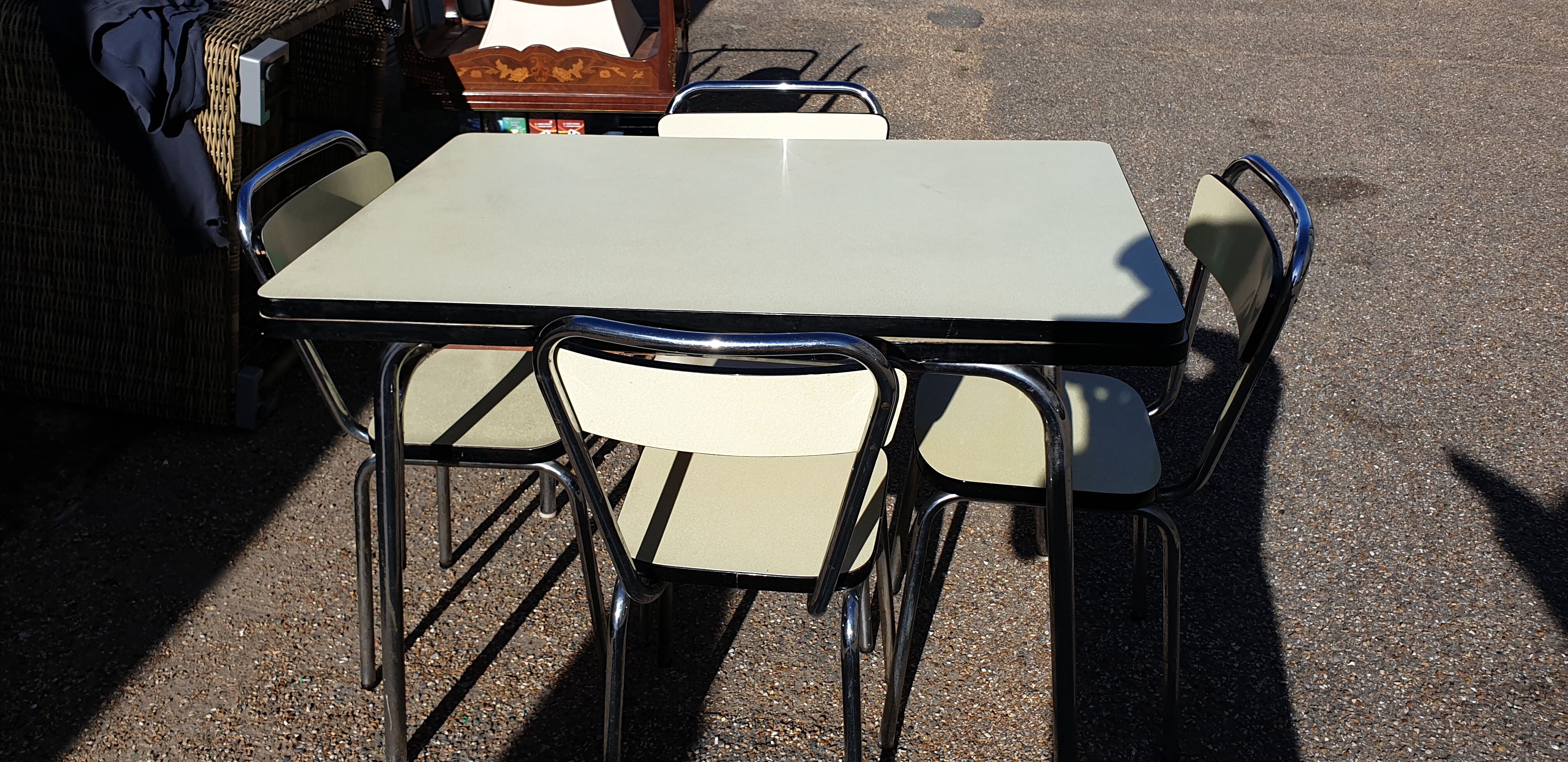 Vintage formica table and 4 chairs