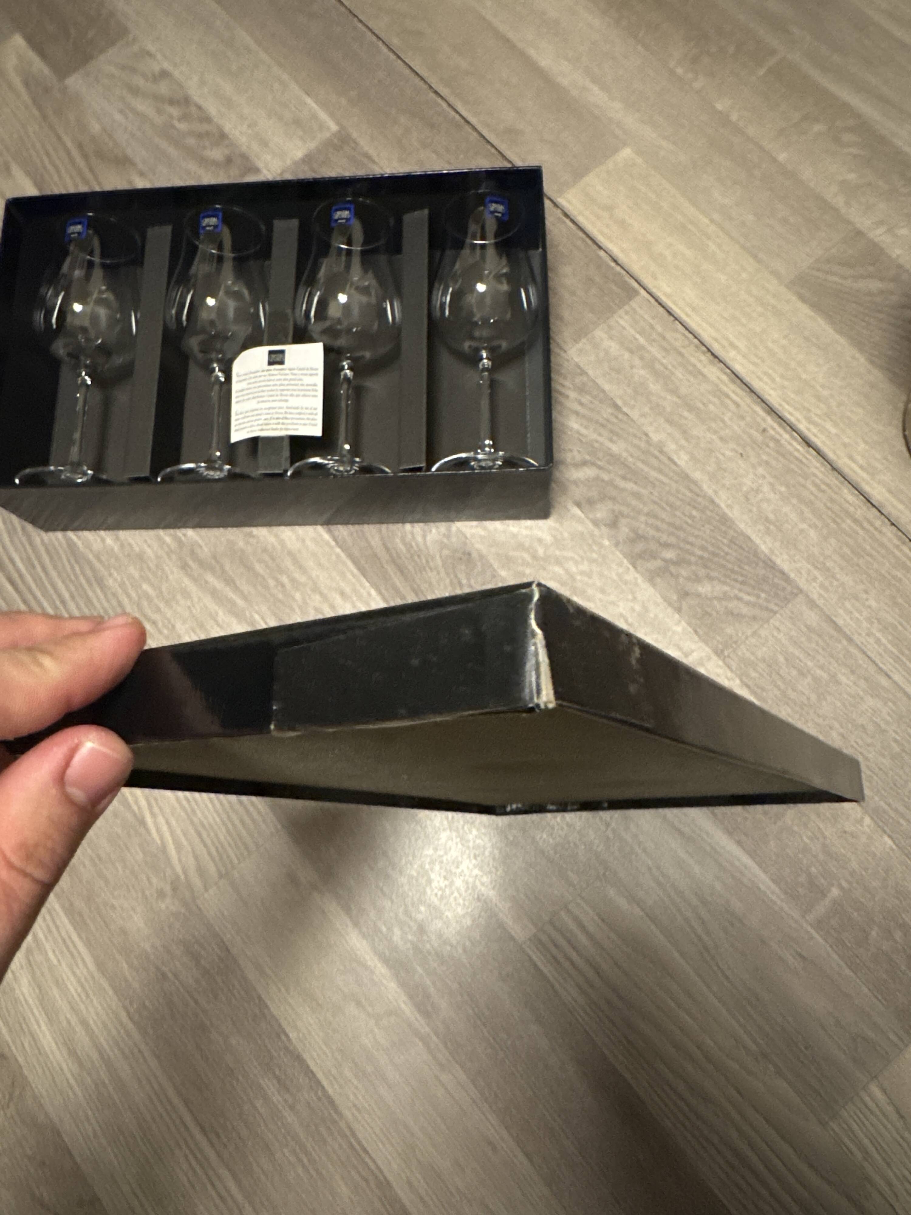 Lot of 4 Crystal Wine Glasses from Sèvres, France