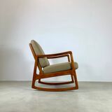 Rocking chair model 166 "senator" by Ole Wanscher for France and Daverkosen, Denmark, 1960s