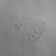 Lot de 10 serviettes de table brodées coton damassé monogramme J.G