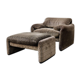 Fauteuil maralunga avec ottoman