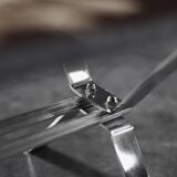 Modernist coffee table in ceramic and metal, 1970.