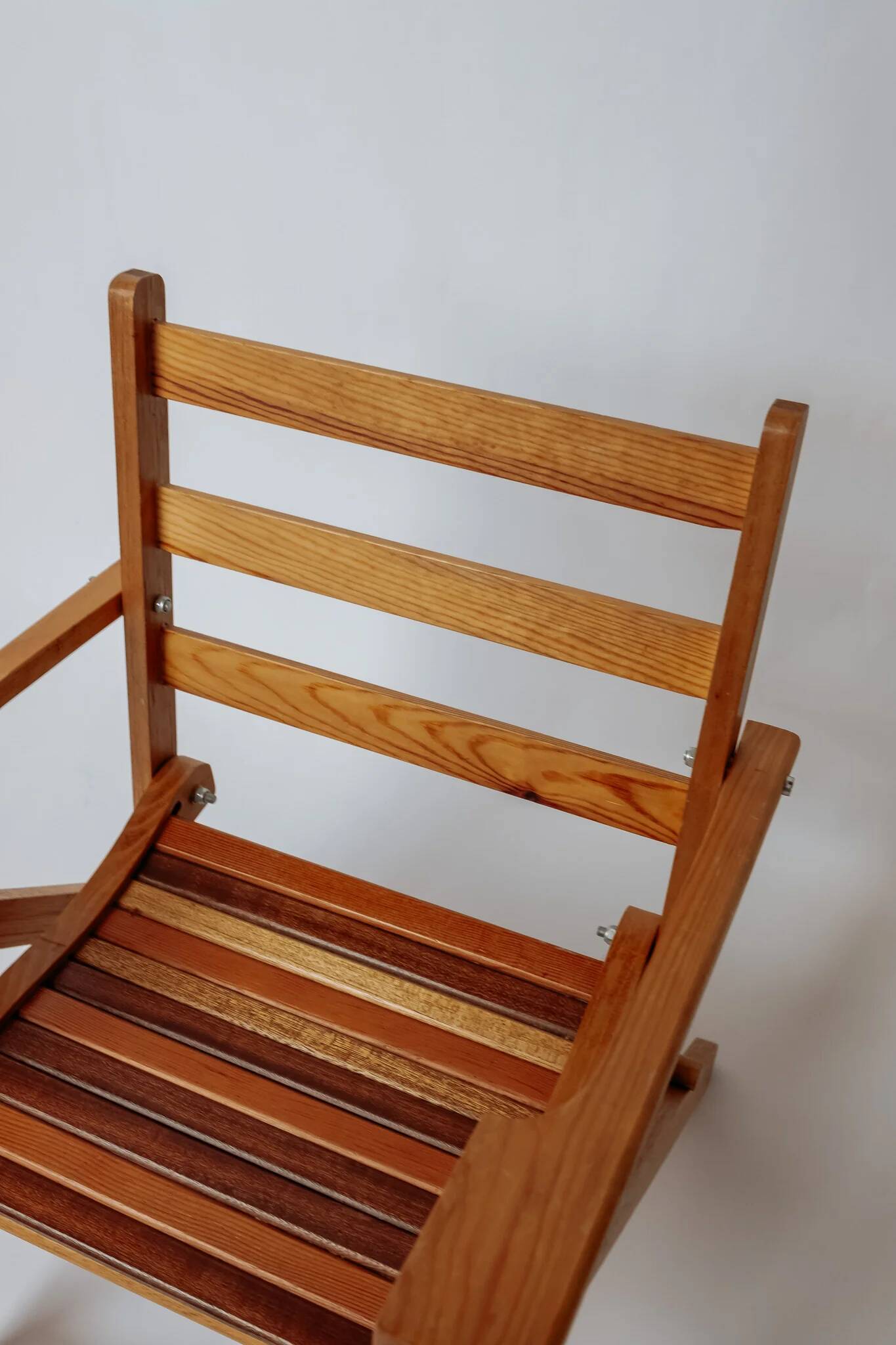 Vintage folding teak chair for children