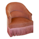 Pink velvet armchair