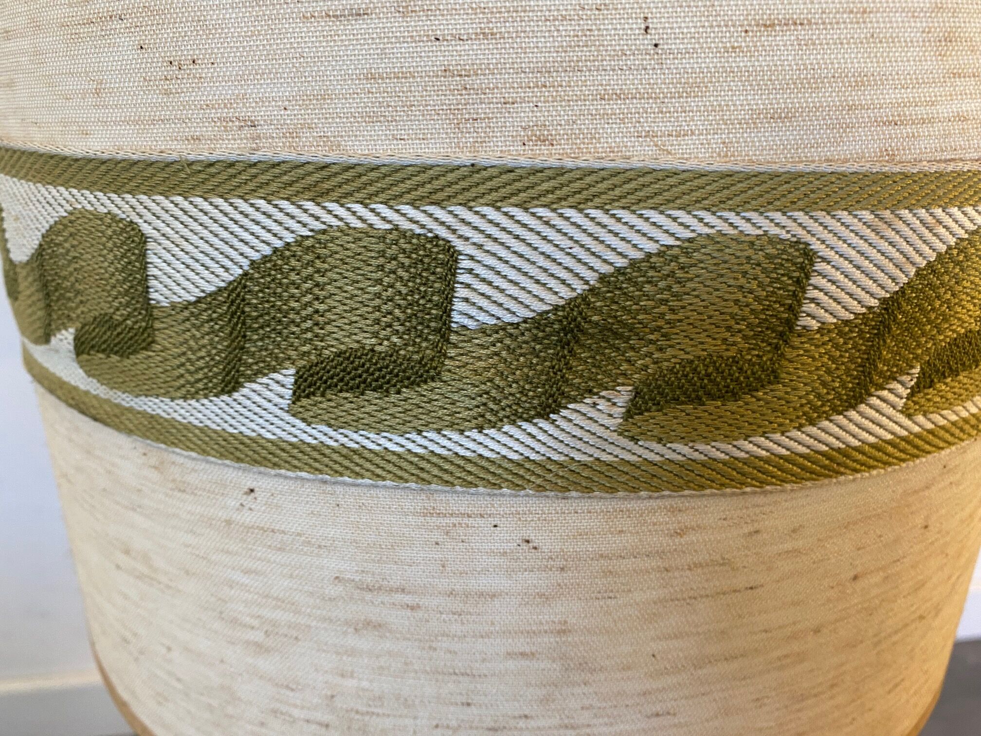 Floor lamp green ceramic double lighting vintage 1970